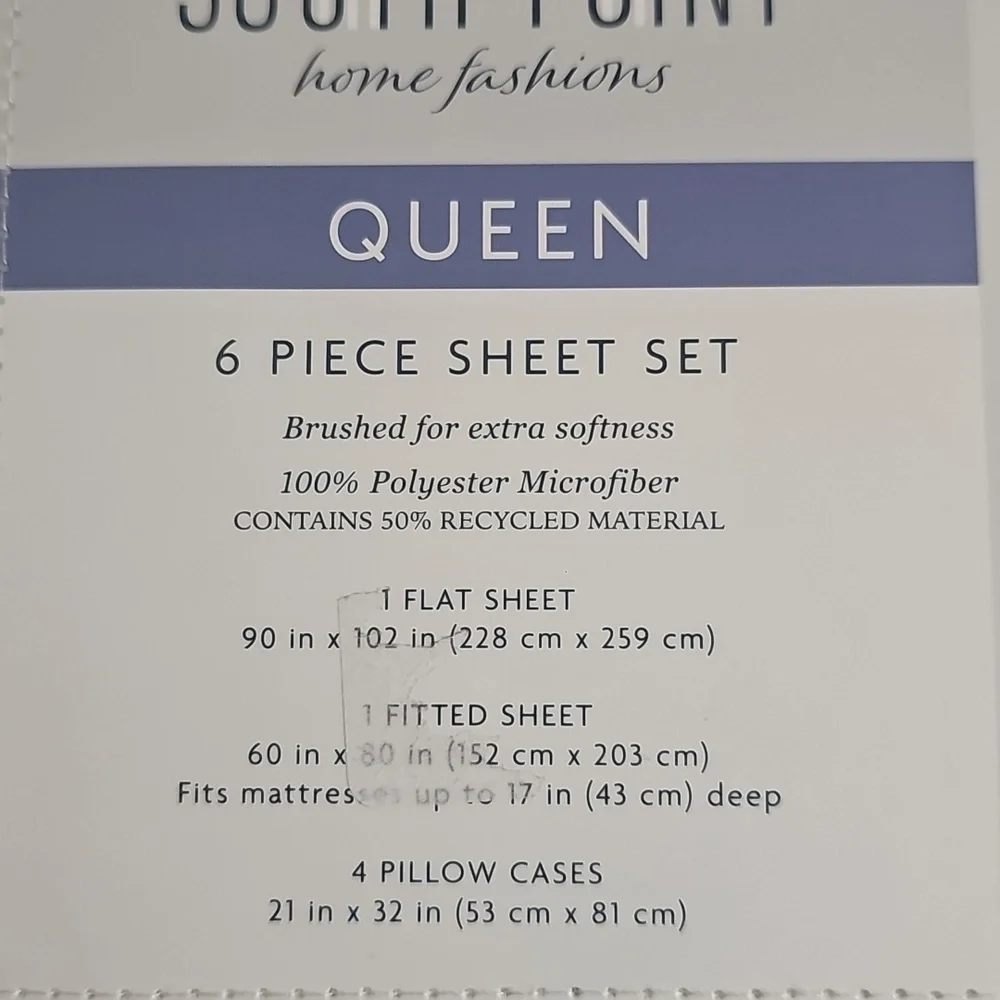 South Point Home Fashions Microfiber 4-piece Sheet SetSize Queen